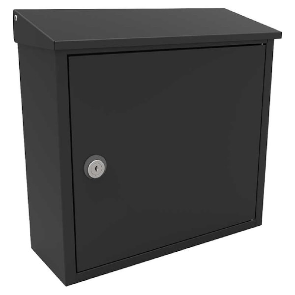 Allux 400 Top Loading Wall Mount Locking Mailbox in Black